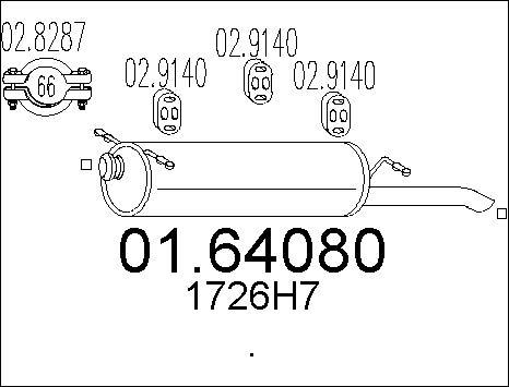 MTS 01.64080 - End Silencer motal.fi