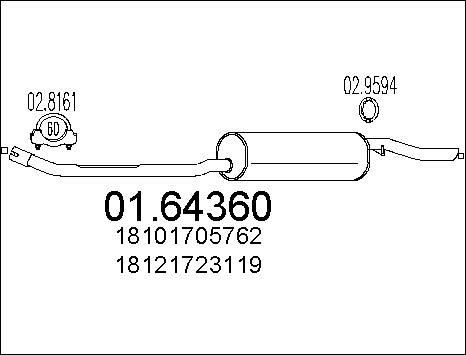 MTS 01.64360 - End Silencer motal.fi