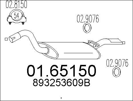 MTS 01.65150 - End Silencer motal.fi