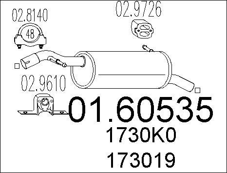 MTS 01.60535 - End Silencer motal.fi