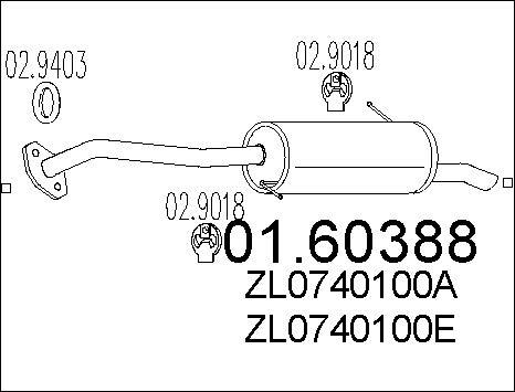 MTS 01.60388 - End Silencer motal.fi