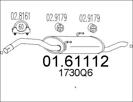 MTS 01.61112 - End Silencer motal.fi