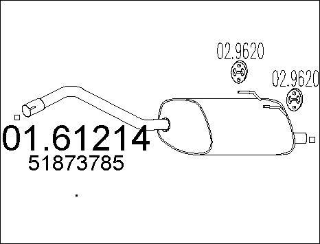 MTS 01.61214 - End Silencer motal.fi