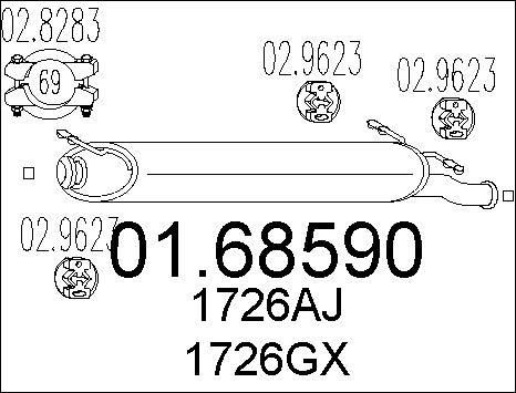 MTS 01.68590 - End Silencer motal.fi