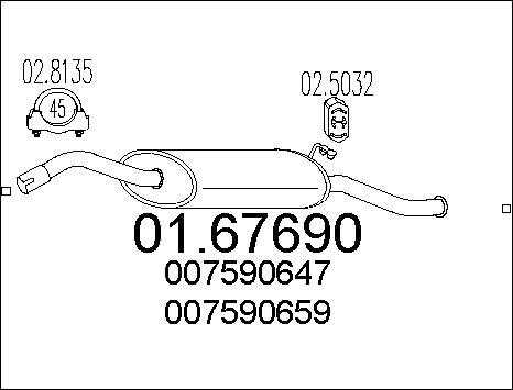 MTS 01.67690 - End Silencer motal.fi