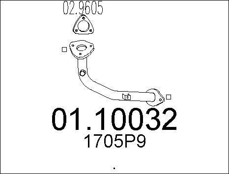 MTS 01.10032 - Exhaust Pipe motal.fi