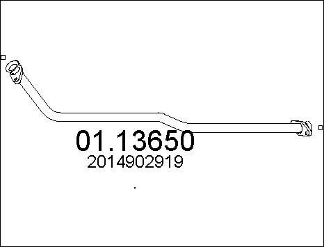 MTS 01.13650 - Exhaust Pipe motal.fi