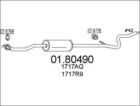 MTS 01.80490 - Middle Silencer motal.fi