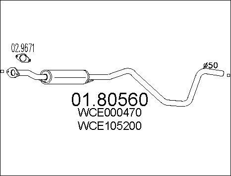 MTS 01.80560 - Middle Silencer motal.fi