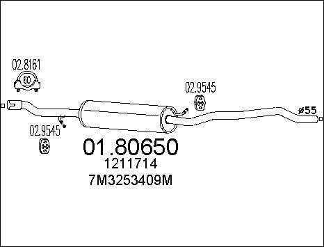 MTS 01.80650 - Middle Silencer motal.fi