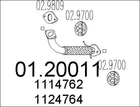 MTS 01.20011 - Exhaust Pipe motal.fi