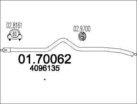 MTS 01.70062 - Exhaust Pipe motal.fi