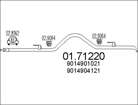 MTS 01.71220 - Exhaust Pipe motal.fi