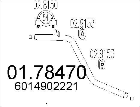 MTS 01.78470 - Exhaust Pipe motal.fi