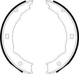 Necto N1670 - Brake Shoe Set, parking brake motal.fi