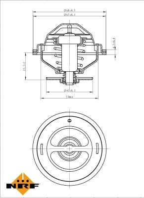 NRF 725194 - Coolant thermostat / housing motal.fi