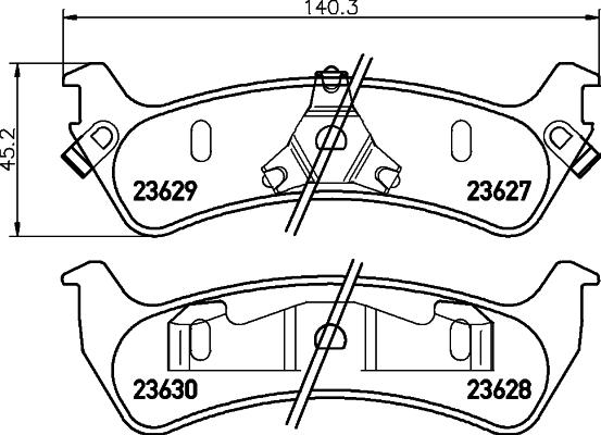 Pagid T1311 - Brake Pad Set, disc brake motal.fi