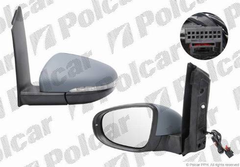 Polcar 9563515M - Outside Mirror motal.fi