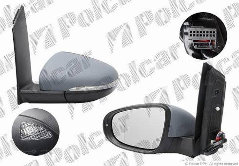 Polcar 9563516M - Outside Mirror motal.fi