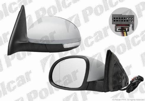 Polcar 9585514E - Outside Mirror motal.fi