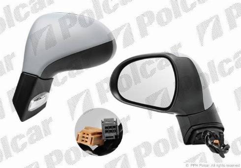 Polcar 5724514M - Outside Mirror motal.fi