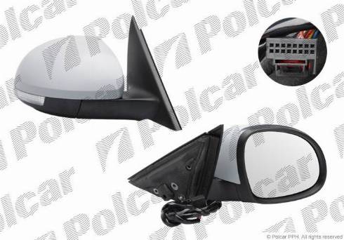 Polcar 6935524M - Outside Mirror motal.fi