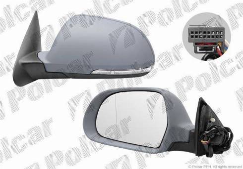 Polcar 6923514M - Outside Mirror motal.fi