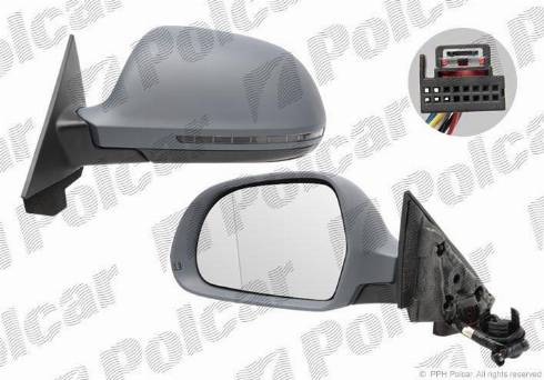 Polcar 1332514M - Outside Mirror motal.fi