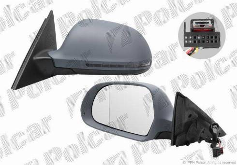 Polcar 1337511M - Outside Mirror motal.fi