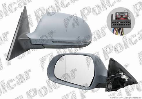 Polcar 1337512M - Outside Mirror motal.fi