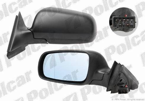 Polcar 1323511E - Mirror Glass, outside mirror motal.fi