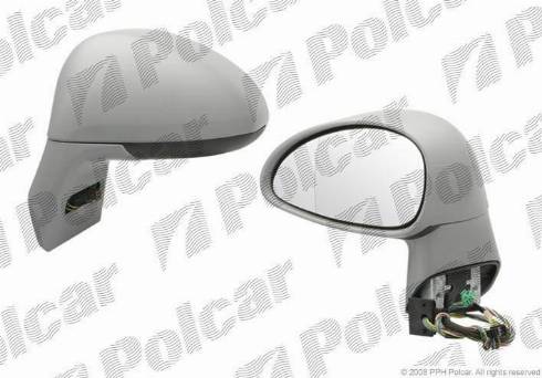 Polcar 2329514M - Outside Mirror motal.fi