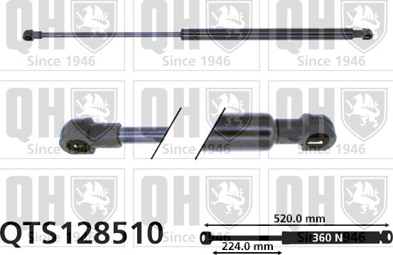 Quinton Hazell QTS128510 - Gas Spring, boot, cargo area motal.fi