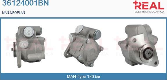 REAL 36124001BN - Hydraulic Pump, steering system motal.fi