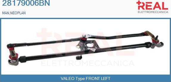 REAL 28179006BN - Wiper Linkage motal.fi