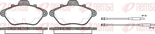 Remsa 0310.04 - Brake Pad Set, disc brake motal.fi