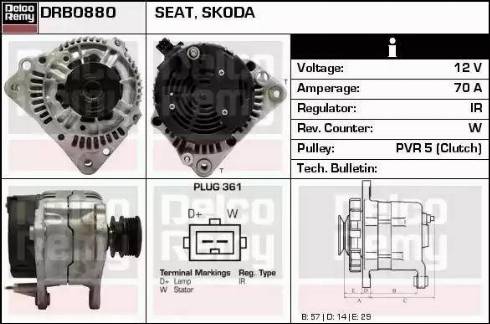 Remy DRB0880 - Alternator motal.fi