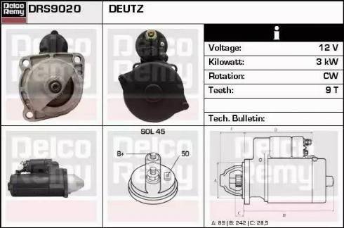 Remy DRS9020 - Starter motal.fi