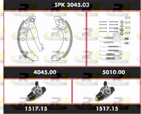 Roadhouse SPK 3045.03 - Brake Shoe Set motal.fi