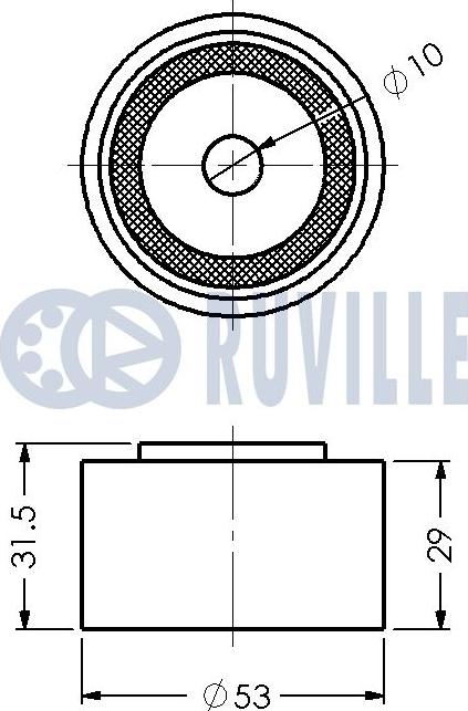 Ruville 540430 - Deflection / Guide Pulley, timing belt motal.fi