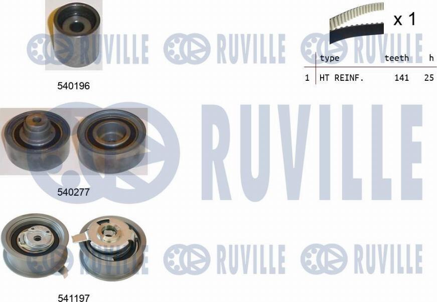 Ruville 550160 - Timing Belt Set motal.fi