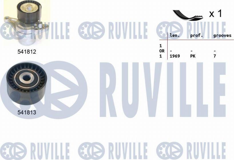 Ruville 570192 - V-Ribbed Belt Set motal.fi