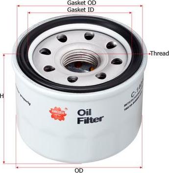 SAKURA Automotive C-14090 - Oil Filter motal.fi