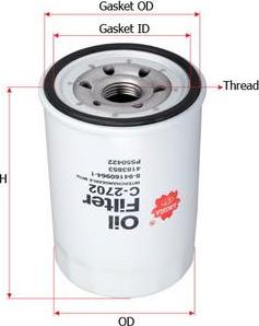 SAKURA Automotive C-2702 - Oil Filter motal.fi