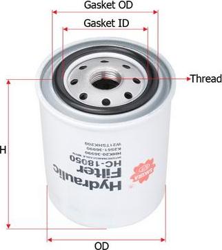 SAKURA Automotive HC-18050 - Filter, operating hydraulics motal.fi