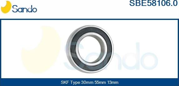 Sando SBE58106.0 - Bearing motal.fi