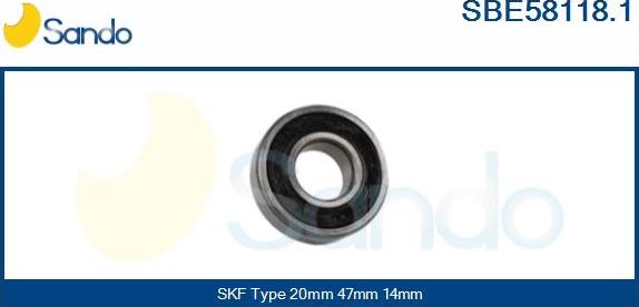 Sando SBE58118.1 - Bearing motal.fi