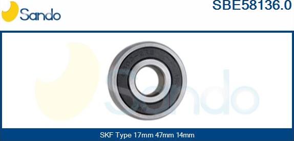 Sando SBE58136.0 - Bearing motal.fi