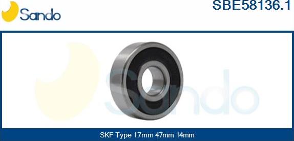 Sando SBE58136.1 - Bearing motal.fi