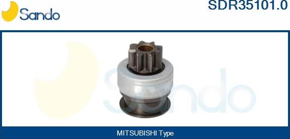 Sando SDR35101.0 - Pinion, bendix, starter motal.fi